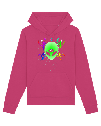 Trippy Rave Alien Sacred Geometry Spiritual Raspberry