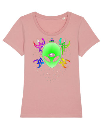 Trippy Rave Alien Sacred Geometry Spiritual Canyon Pink