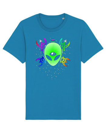 Trippy Rave Alien Sacred Geometry Spiritual Azur