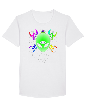 Trippy Rave Alien Sacred Geometry Spiritual White