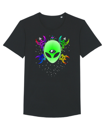 Trippy Rave Alien Sacred Geometry Spiritual Black