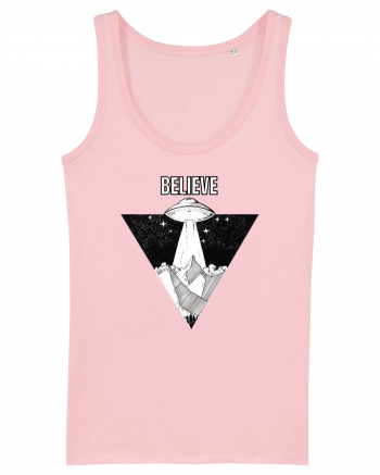 UFO Believe Alien Abduction Cotton Pink