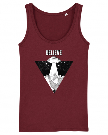 UFO Believe Alien Abduction Burgundy