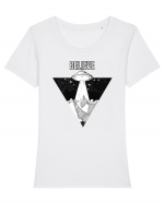 UFO Believe Alien Abduction Tricou mânecă scurtă guler larg fitted Damă Expresser