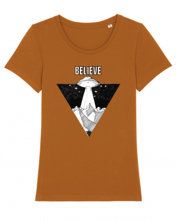 UFO Believe Alien Abduction Roasted Orange