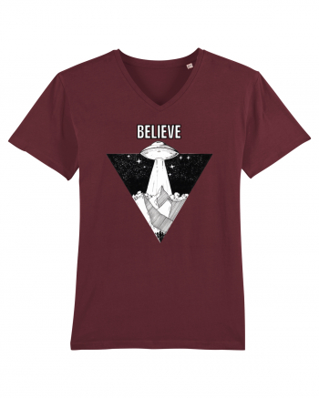 UFO Believe Alien Abduction Burgundy