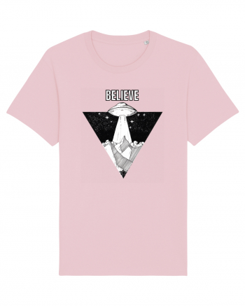 UFO Believe Alien Abduction Cotton Pink