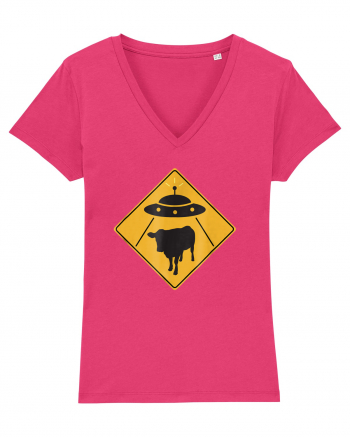 UFO Cow Abduction Warning Sign Raspberry