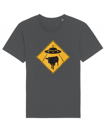 UFO Cow Abduction Warning Sign Anthracite