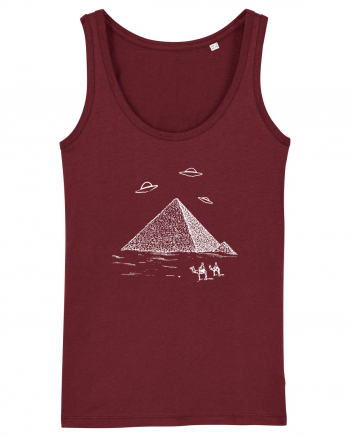 UFO Pyramid Alien Burgundy