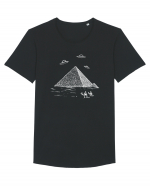 UFO Pyramid Alien Tricou mânecă scurtă guler larg Bărbat Skater