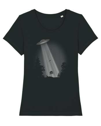 UFO Space Alien Abduction Flying Saucer Black