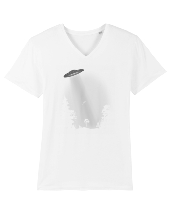 UFO Space Alien Abduction Flying Saucer White