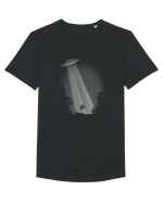 UFO Space Alien Abduction Flying Saucer Tricou mânecă scurtă guler larg Bărbat Skater