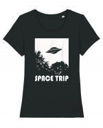 UFO Space Trip Tricou mânecă scurtă guler larg fitted Damă Expresser