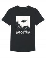 UFO Space Trip Tricou mânecă scurtă guler larg Bărbat Skater