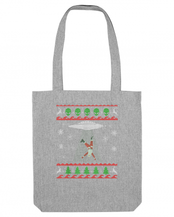 Mos Craciun Alien Ugly Christmas Sweater Heather Grey