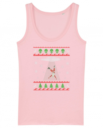 Mos Craciun Alien Ugly Christmas Sweater Cotton Pink