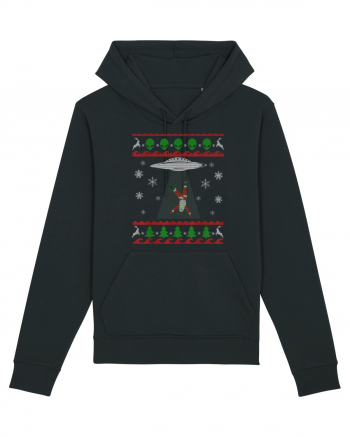 Mos Craciun Alien Ugly Christmas Sweater Black