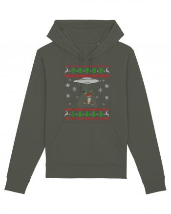 Mos Craciun Alien Ugly Christmas Sweater Khaki