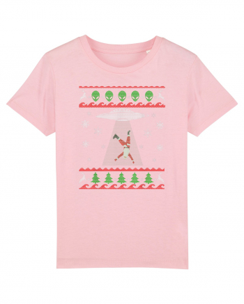 Mos Craciun Alien Ugly Christmas Sweater Cotton Pink