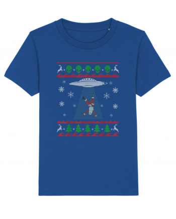 Mos Craciun Alien Ugly Christmas Sweater Majorelle Blue