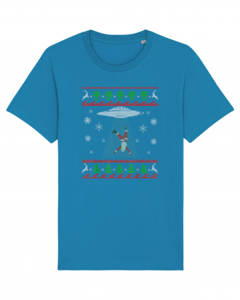 Mos Craciun Alien Ugly Christmas Sweater Azur