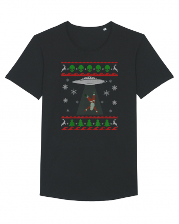 Mos Craciun Alien Ugly Christmas Sweater Black