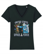 United States Space Force Tricou mânecă scurtă guler V Damă Evoker