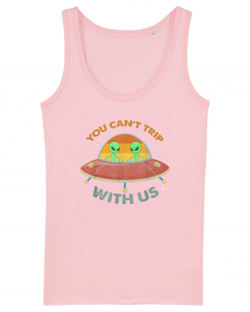 Vintage Alien UFO You Cant Trip With Us Cotton Pink