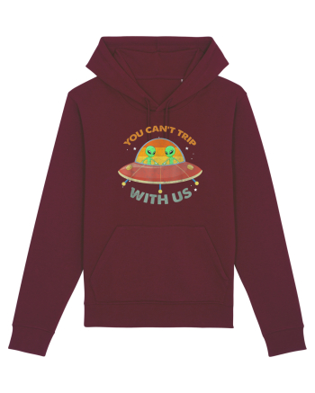 Vintage Alien UFO You Cant Trip With Us Burgundy