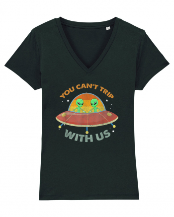 Vintage Alien UFO You Cant Trip With Us Black