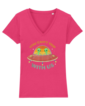 Vintage Alien UFO You Cant Trip With Us Raspberry