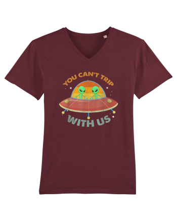 Vintage Alien UFO You Cant Trip With Us Burgundy