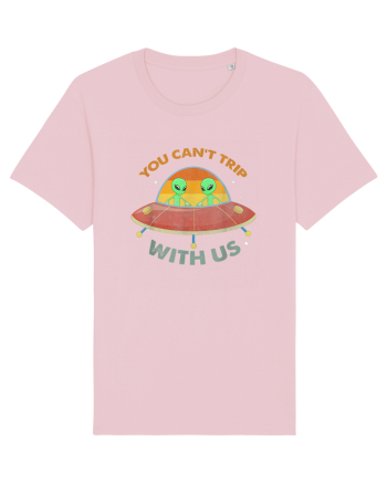 Vintage Alien UFO You Cant Trip With Us Cotton Pink
