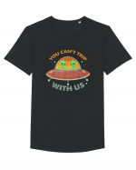 Vintage Alien UFO You Cant Trip With Us Tricou mânecă scurtă guler larg Bărbat Skater