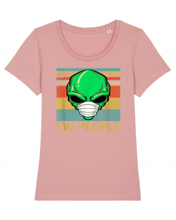 Vintage Ew People Alien Head Wearing Face Mask Canyon Pink