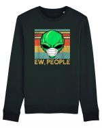 Vintage Ew People Alien Head Wearing Face Mask Bluză mânecă lungă Unisex Rise