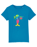 Vintage Retro 1970s Tie Dye Groovy Alien Peace Tricou mânecă scurtă  Copii Mini Creator
