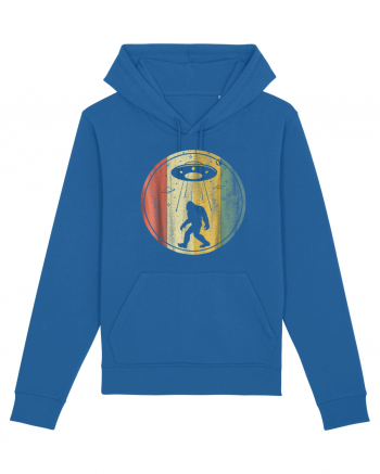 Vintage Retro Classic Bigfoot Sasquatch Alien UFO Royal Blue