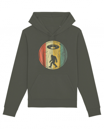 Vintage Retro Classic Bigfoot Sasquatch Alien UFO Khaki