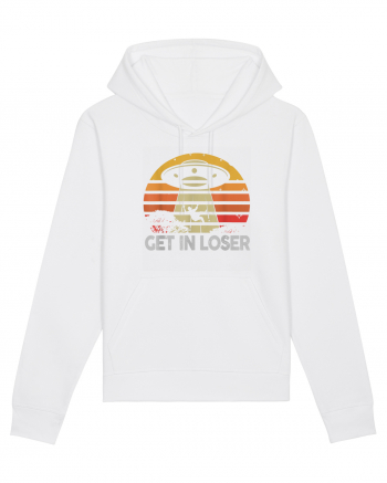 Vintage Retro Get In Loser Alien White