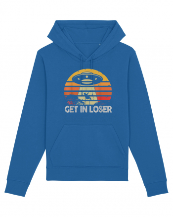 Vintage Retro Get In Loser Alien Royal Blue