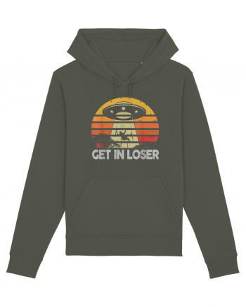 Vintage Retro Get In Loser Alien Khaki