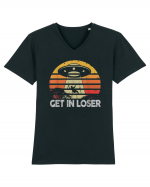 Vintage Retro Get In Loser Alien Tricou mânecă scurtă guler V Bărbat Presenter