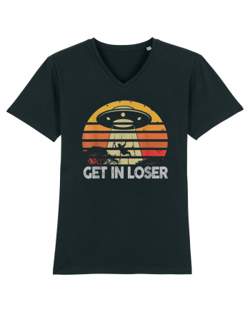 Vintage Retro Get In Loser Alien Black