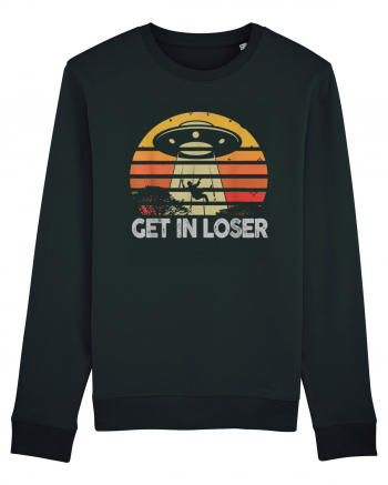 Vintage Retro Get In Loser Alien Black