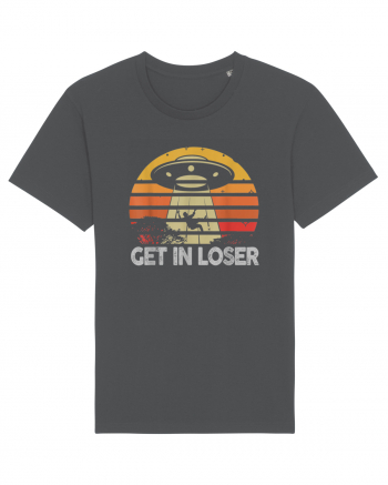 Vintage Retro Get In Loser Alien Anthracite