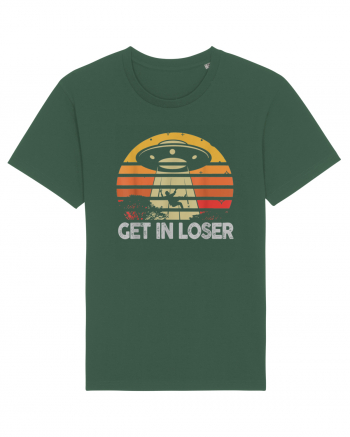 Vintage Retro Get In Loser Alien Bottle Green