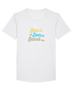 Soare Mare Nisip Tricou mânecă scurtă guler larg Bărbat Skater
